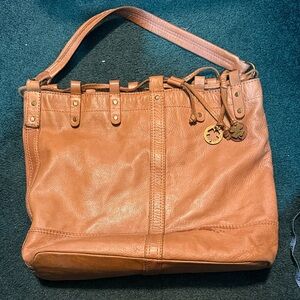 Lucky Brand Tan Leather Shoulder Bag